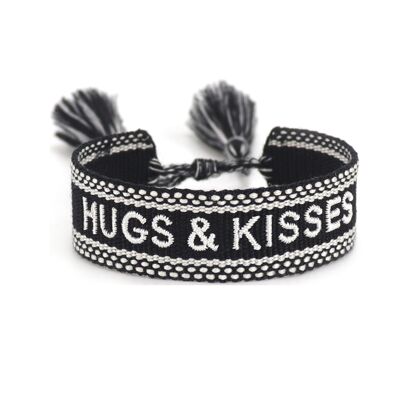 Pulsera boho HUGS & KISSES Magic Black