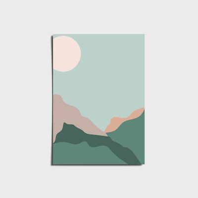 Modern Abstract Landscape - glossy - Square Edges A6