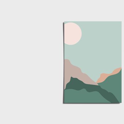 Modern Abstract Landscape - glossy - Round Edges A6