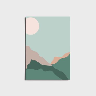 Modern Abstract Landscape - matte - Round Edges A4