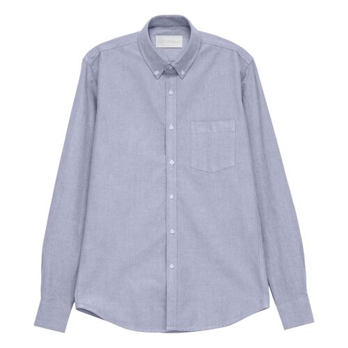 chemise oxford grise slim