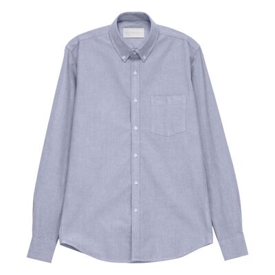 slim gray oxford shirt