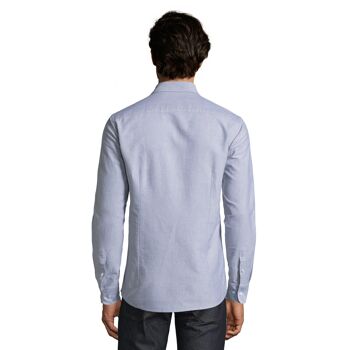 chemise oxford grise slim 3