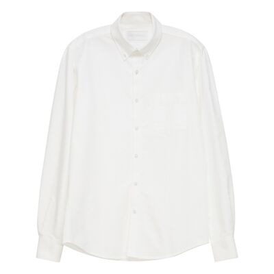 schlankes weißes Oxfordhemd