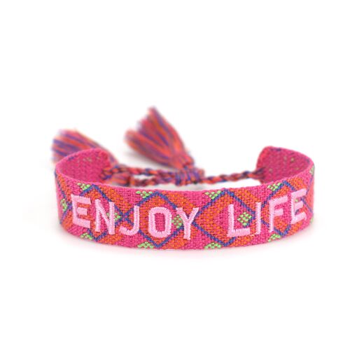 Boho Armband ENJOY LIFE Spicy Red