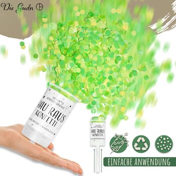 Les canons à confettis rechargeables Gudn (couleur : vert / numéro jaune : 4 pièces) 8