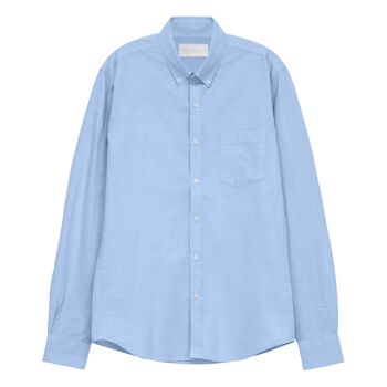 chemise oxford bleu slim 1