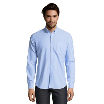 chemise oxford bleu slim 2