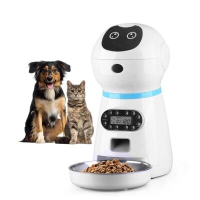 Smart Robot Pet Feeder With Voice Recording