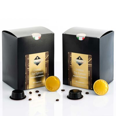 Barista Italiano 50 Capsule Compatibili Lavazza A Modo Mio (CREMOSO TOP-ESPRESSO)