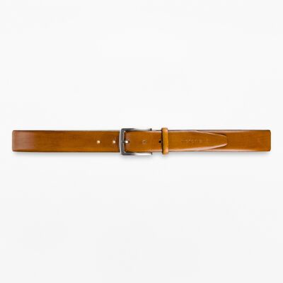 Enzo cognac leather belt