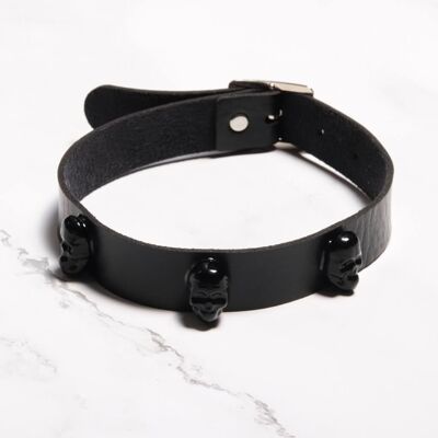 Skull Choker Black