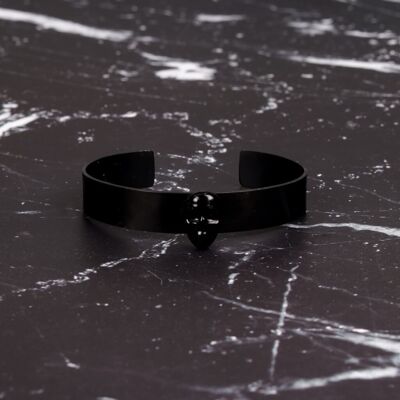 Skull Cuff Bracelet Full Black