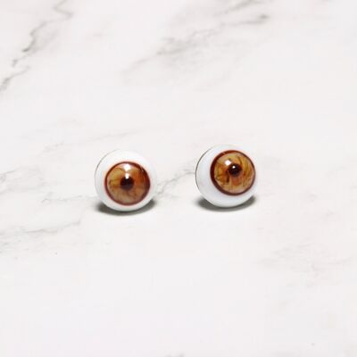 Eyes Stud Earrings - 1 cm Bead