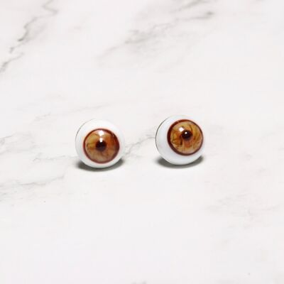 Eyes Stud Earrings - 1.2 cm Bead