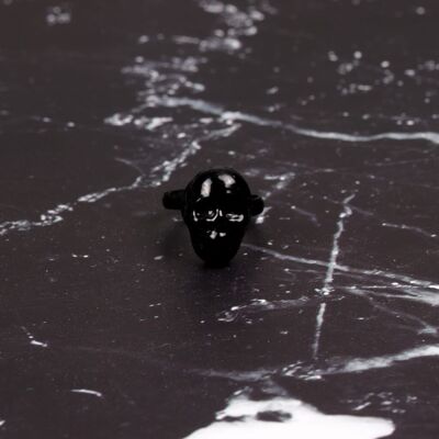 Skull Ring Black