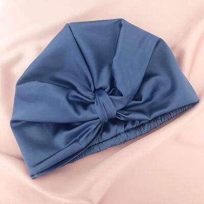 Silk Capuchon Sleep Cap- Cornflower