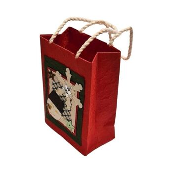 Sac-cadeau en papier de mûrier de Noël Vie Naturals, paquet de 10, 10x7x4cm 2