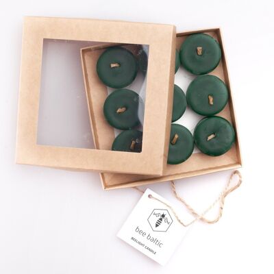 Beeswax Tea Lights - Green