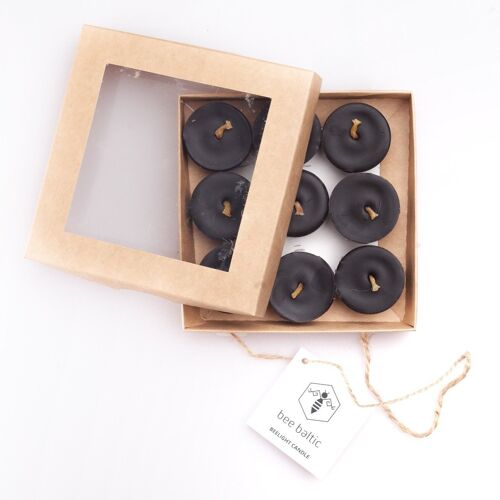 Beeswax Tea Lights - Black