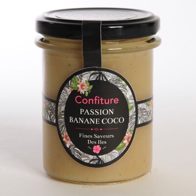 FINE FLAVORS OF THE ISLANDS - Exotic homemade Passion Banana Coconut jam - 250g jar