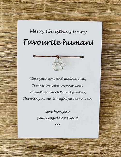 Bracelet - 'Merry Christmas From Your Four Legged Friend'