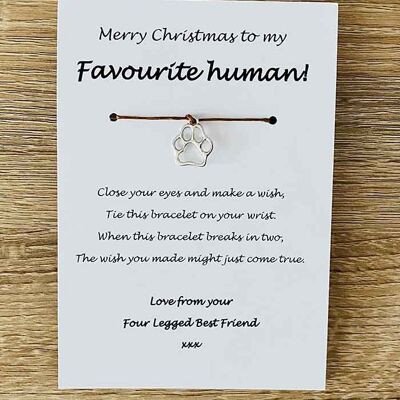 Bracelet - 'Joyeux Noël de votre ami à quatre pattes'