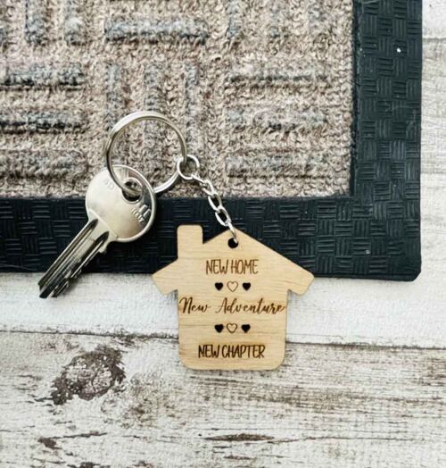 Keyring - 'New Home, New Adventures, New Chapter'