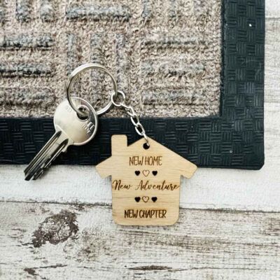 Keyring - 'New Home, New Adventures, New Chapter'