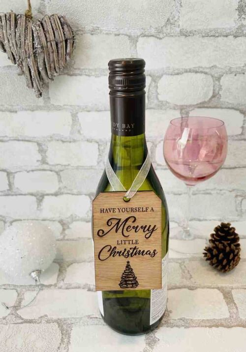 Bottle Tag/Decoration - 'Have Yourself a Merry Christmas'