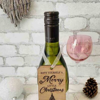 Étiquette de bouteille/décoration - « Ayez-vous un joyeux Noël »