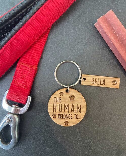 Personalised Pet Keyring - This Human Belongs To…