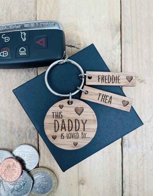 Best Seller - Personalised Family Keyring (Daddy)