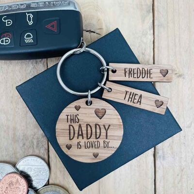 Best Seller - Personalised Family Keyring (Daddy)