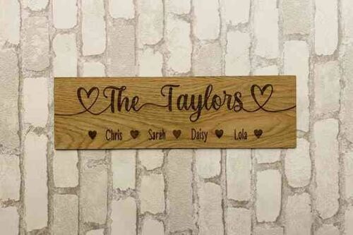 Personalised Family Sign
