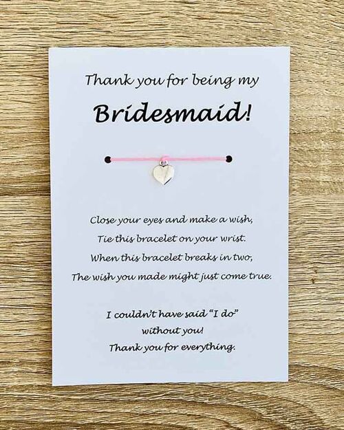 Bracelet - 'Thank You For Being My Bridesmaid'
