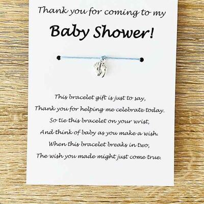 Bracelet - Thank You For Coming To My Baby Shower' Blue