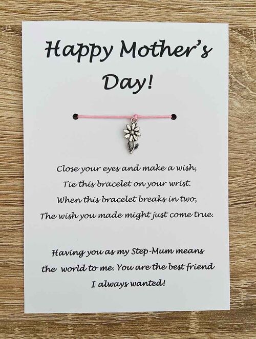 Bracelet - 'Happy Mother's Day Step Mum'