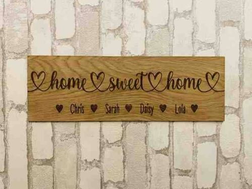 Best Seller - Personalised Family Sign Home Sweet Home