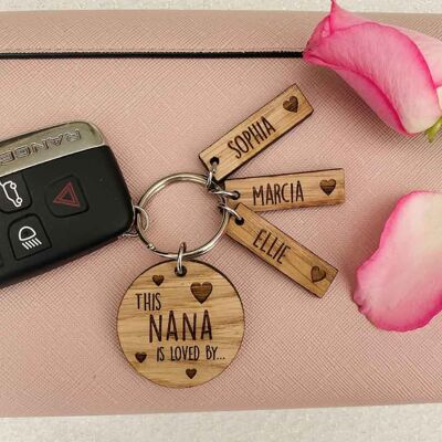 Portachiavi famiglia personalizzato (Nana) Mix & Match