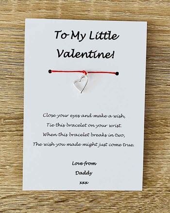 Bracelet - 'To My Little Valentine' Love Daddy