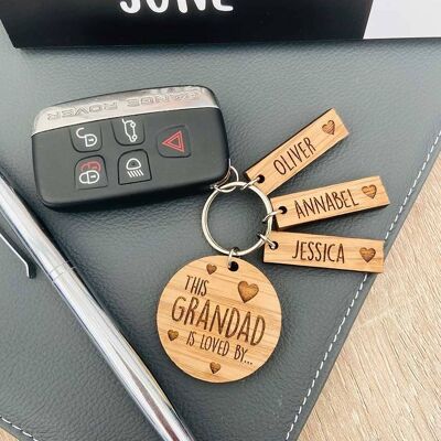 Personalised Family Keyring (Grandad) Mix & Match