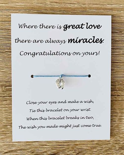 Bracelet - Congratulations On Your Miracle Blue