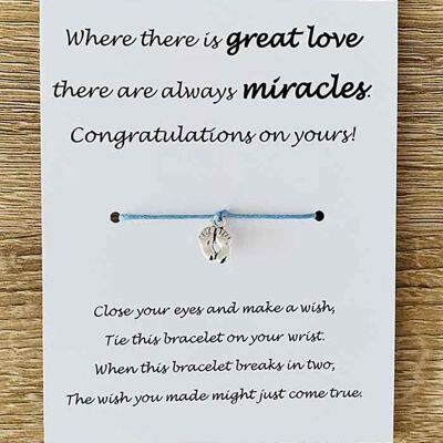 Bracciale - Congratulazioni per il tuo miracolo blu