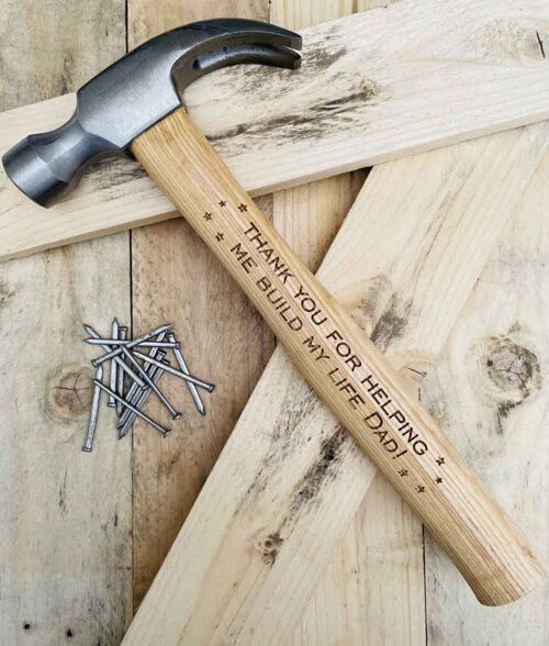 Personalised Dad Thank You 16oz Claw Hammer