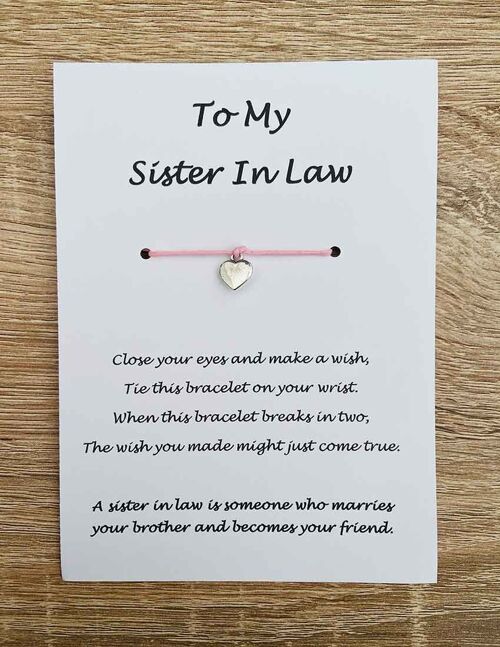 Bracelet - 'To My Sister In Law'