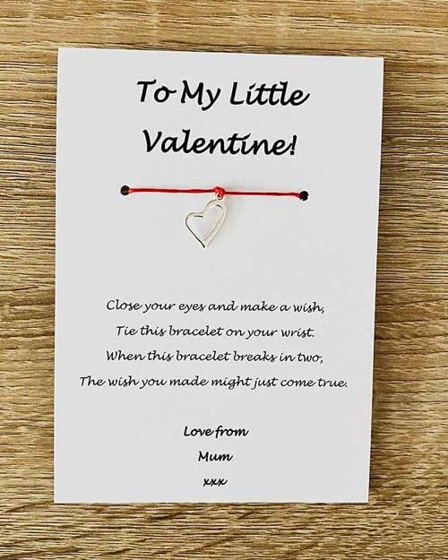 Bracelet - 'To My Little Valentine' Love Mum