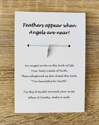 Bracelet - Des plumes apparaissent lorsque les anges sont près de Angel Baby