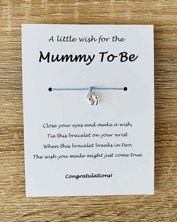 Bracelet - 'Mummy To Be' Bleu