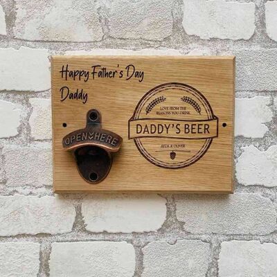 Personalised or Non personalised Wall Mounted Bottle Opener